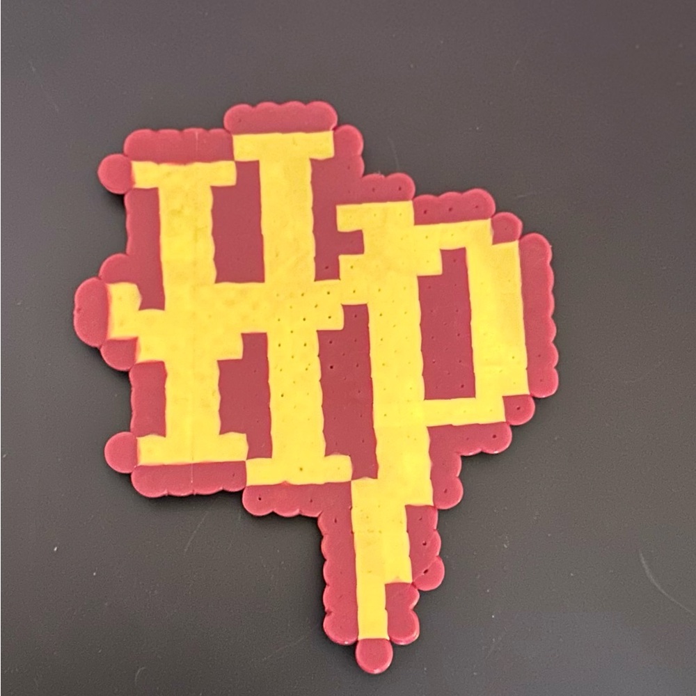 Harry Potter initials Perler bead magnet